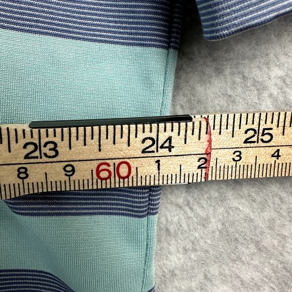 Southern Marsh Bermuda Performance Polo Men's Size L Stripes Davis Slate Mint - Picture 6 of 8